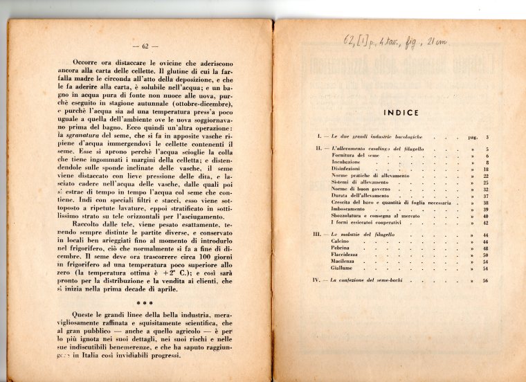 Indice Il Baco da Seta 1936